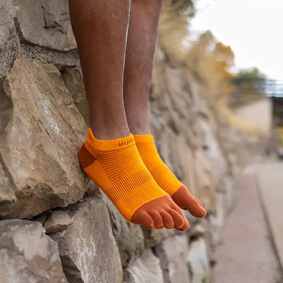 Injinji Toe Socks - Injinji Ultra Run Light Weight No Show Campfire (NEW 2024) - Barefoot Junkie - Injinji Socks