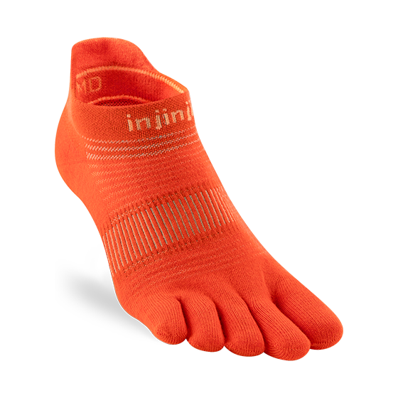 Injinji Run Light Weight No Show Mens Flame - Barefoot Junkie