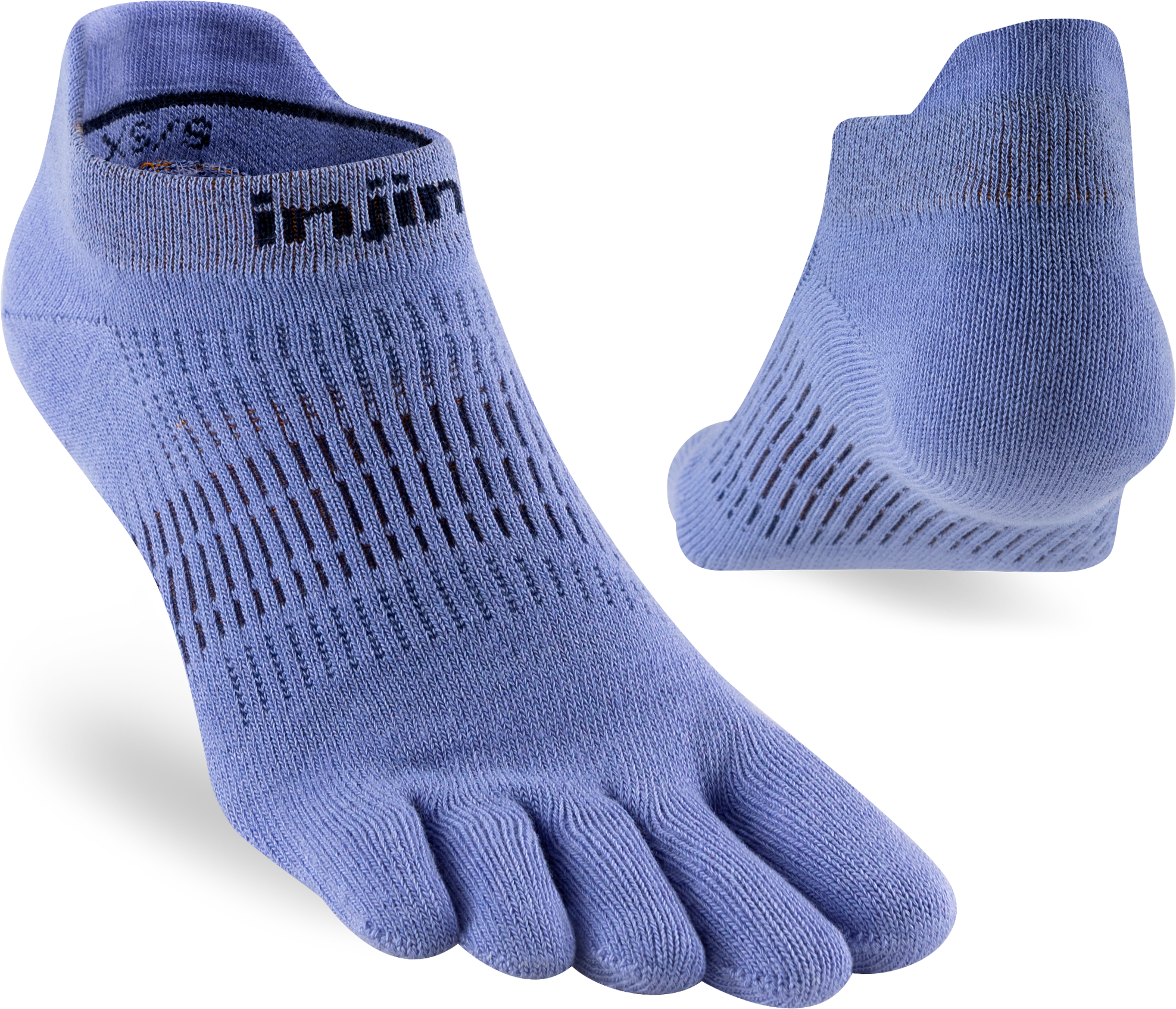 Injinji Toe Socks - Injinji UR Ladies Light Weight No Show Bluebell (NEW 2024) - Barefoot Junkie - Injinji Socks