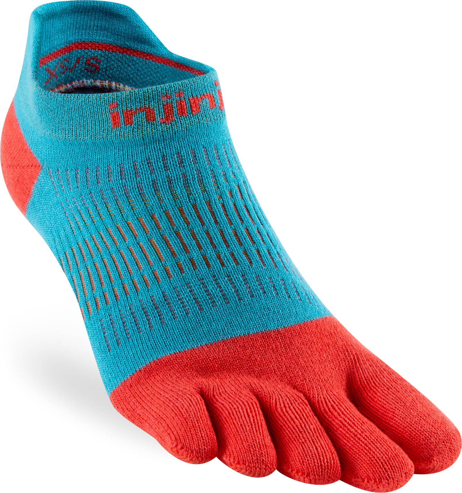 Injinji Toe Socks - Injinji UR Ladies Light Weight No Show Sherbert (NEW 2024) - Barefoot Junkie - Injinji Socks
