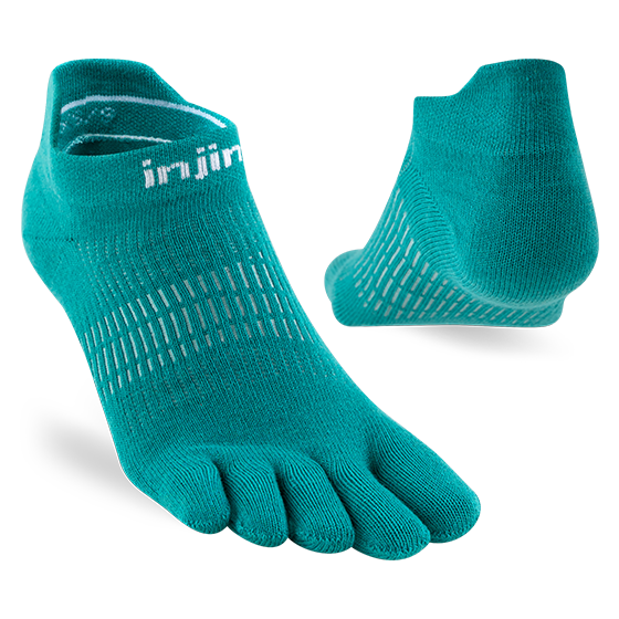 Injinji Run Light Weight No Show Womens Atlantis - Barefoot Junkie