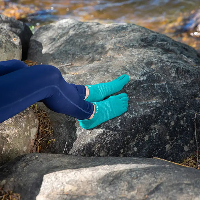Injinji Run Light Weight No Show Womens Atlantis - Barefoot Junkie