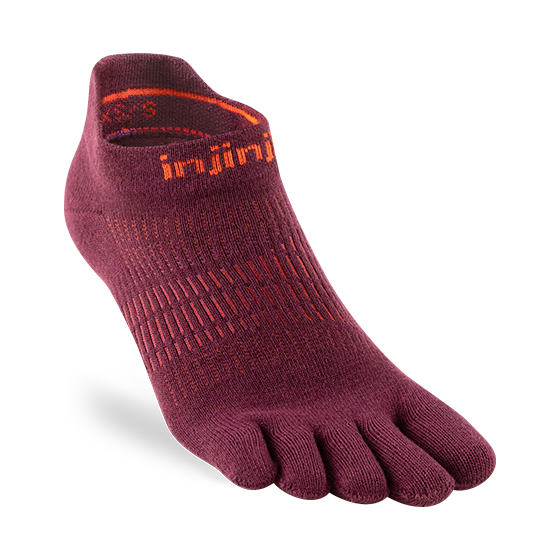 Injinji Run Light Weight No Show Womens Mahogany