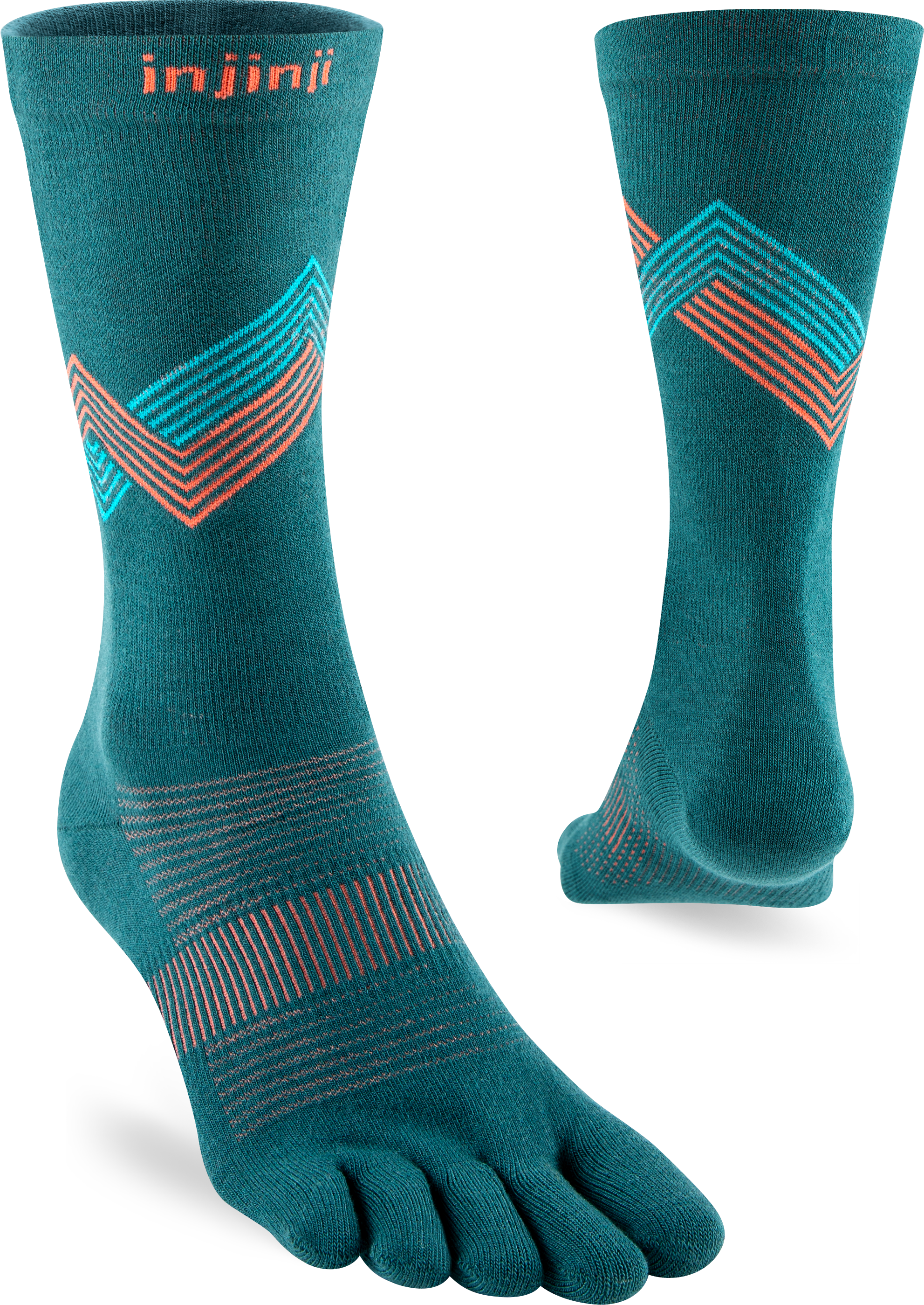 Injinji Ultra Run Light Weight Crew Mens Lagoon - Barefoot Junkie
