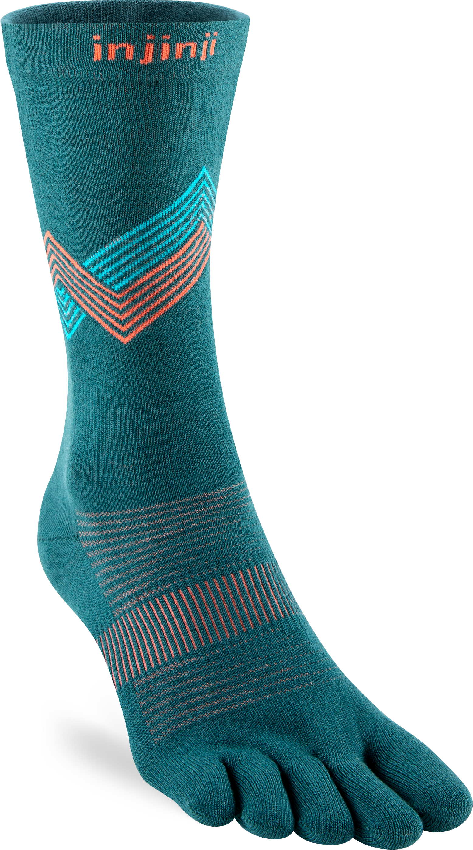 Injinji Ultra Run Light Weight Crew Mens Lagoon - Barefoot Junkie