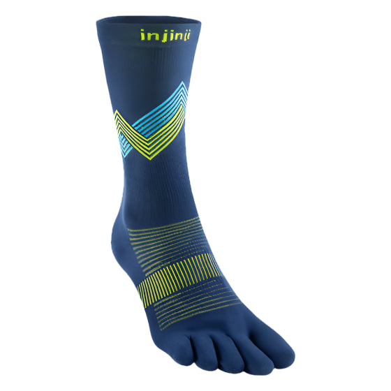 Injinji Ultra Run Light Weight Crew Mens Glow Barefoot Junkie