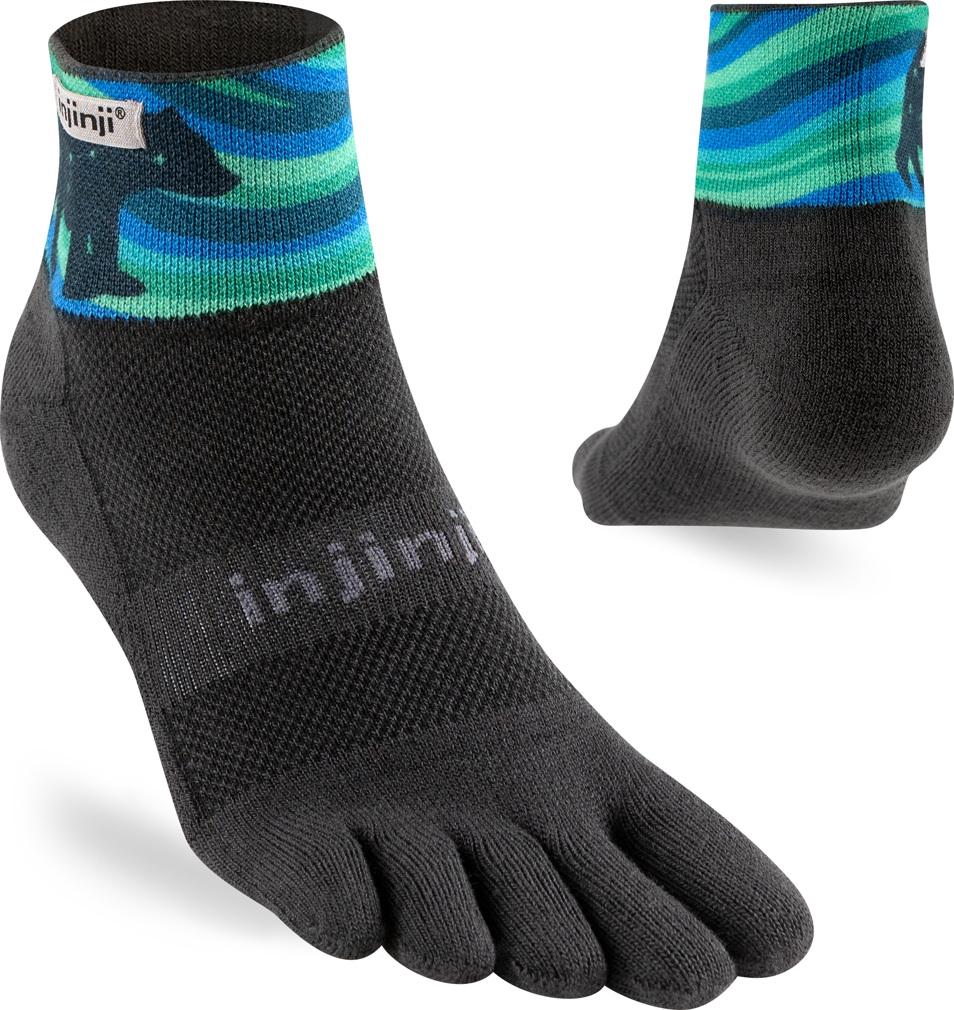 Injinji Trail Midweight Mini Crew Men's Aurora (Artist Designed SUMMER24)