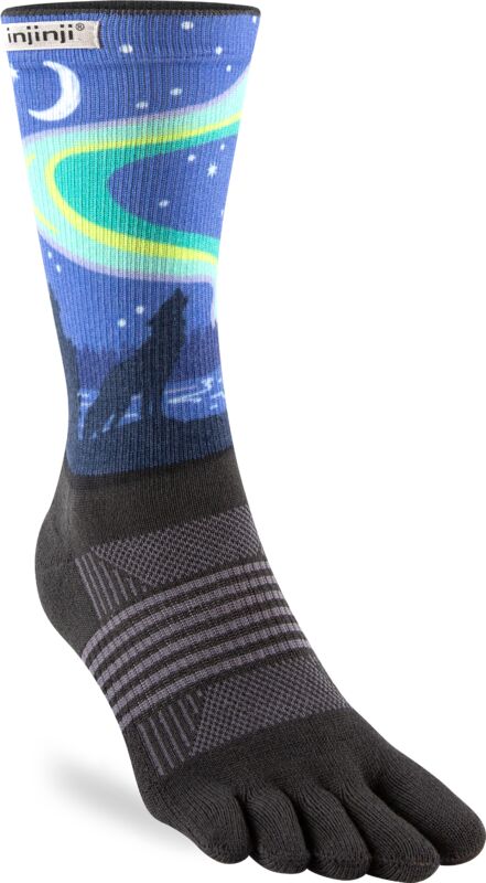 Injinji Trail Midweight Crew Women's Howl (Artist Designed SS25) - Barefoot Junkie