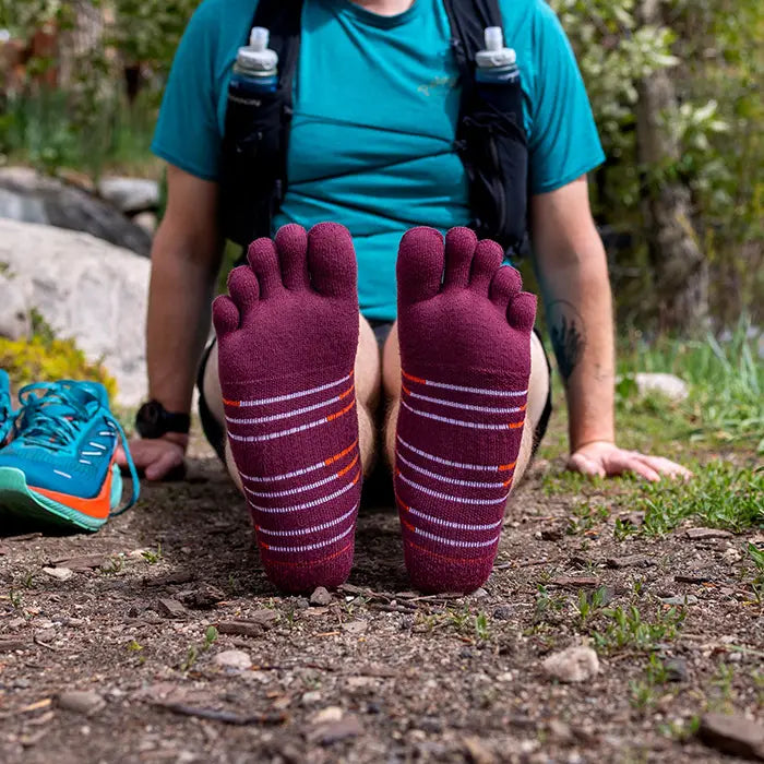Injinji Ultra Run No Show Mens Mahogany - Barefoot Junkie