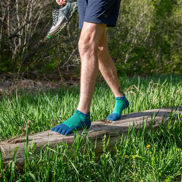 Injinji Ultra Run No Show Mens Poseidon - Barefoot Junkie