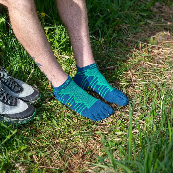 Injinji Ultra Run No Show Mens Poseidon - Barefoot Junkie
