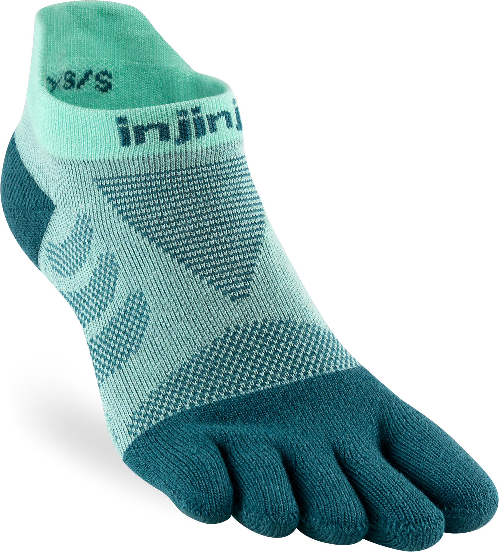 Injinji Toe Socks - Injinji Ultra Run No Show Glacier (NEW 2024) - Barefoot Junkie - Injinji Socks