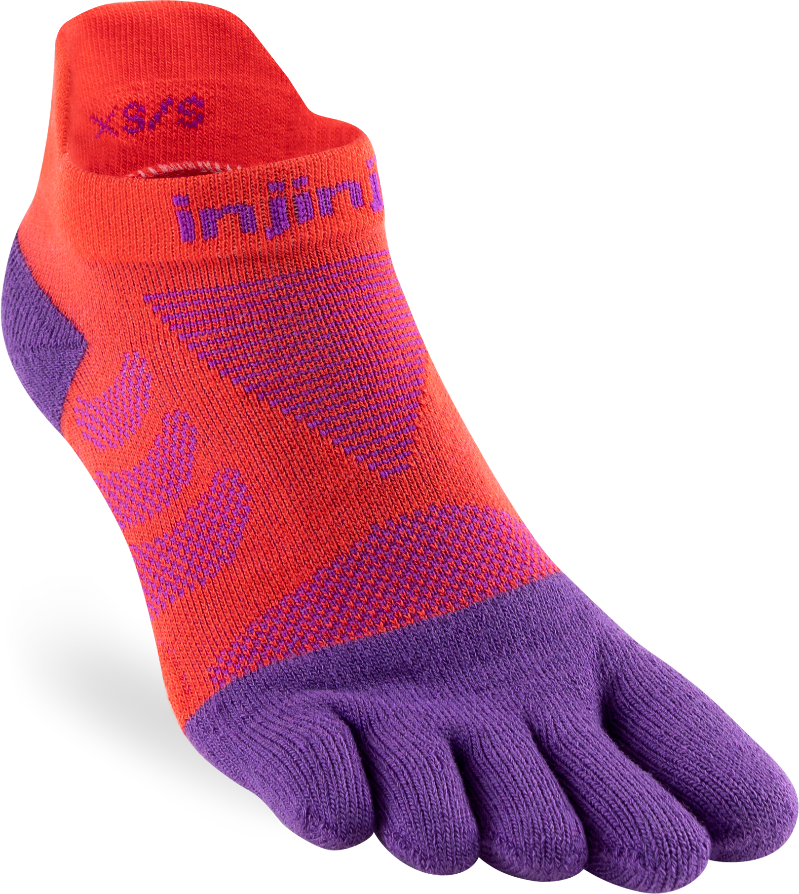 Injinji Toe Socks - Injinji Ultra Run No Show Razzmatazz (NEW 2024) - Barefoot Junkie - Injinji Socks