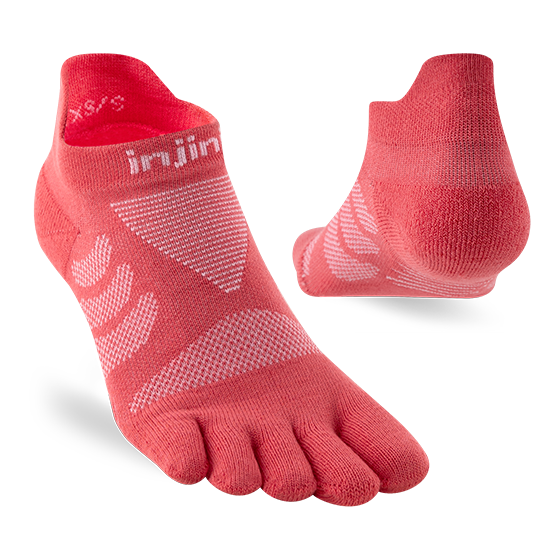Injinji Ultra Run No Show Coral - Barefoot Junkie