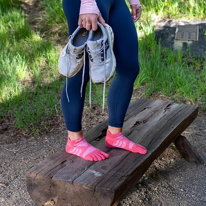 Injinji Ultra Run No Show Coral - Barefoot Junkie