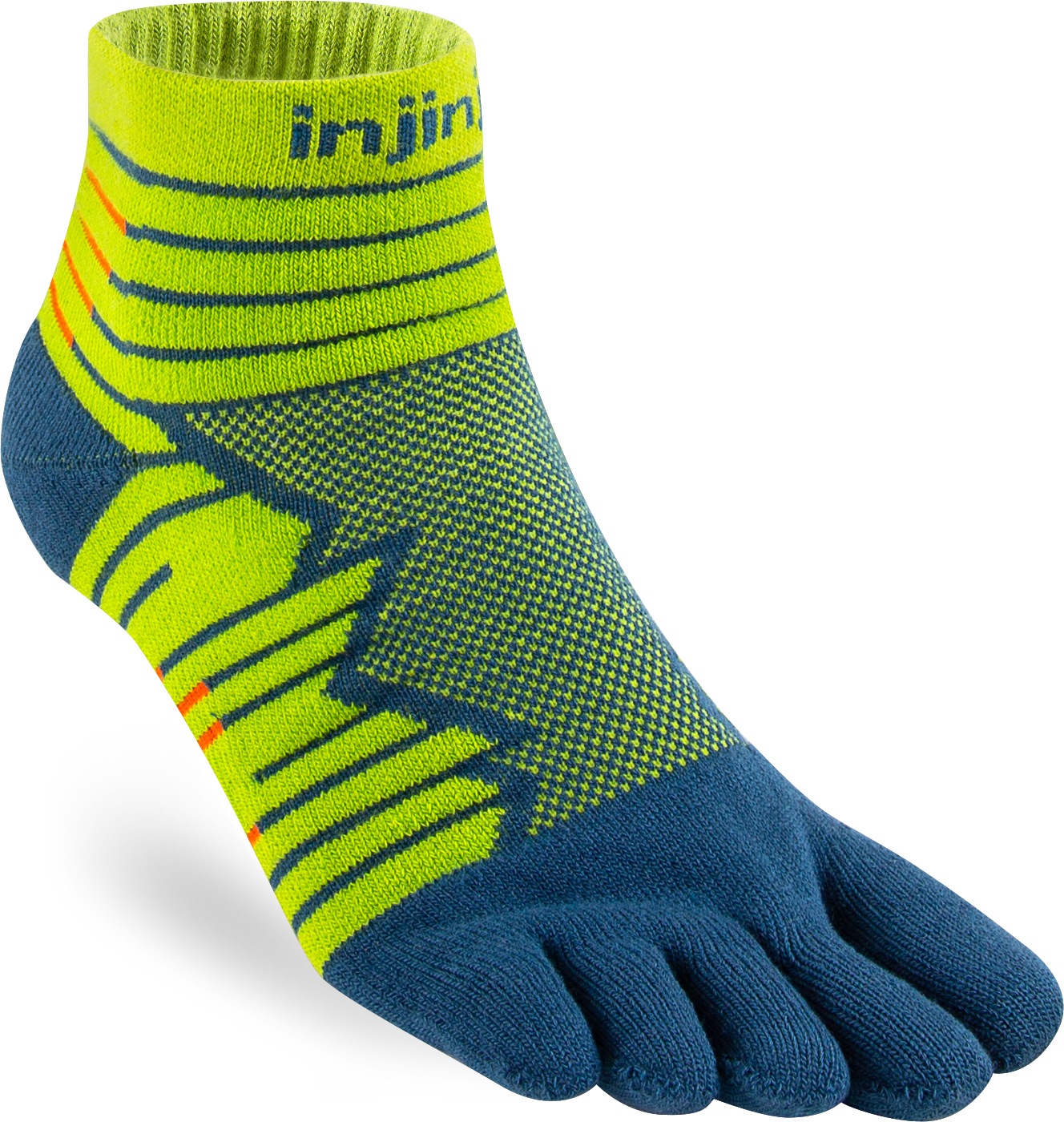 Injinji Toe Socks - Injinji Ultra Run Mini Crew Moss (NEW 2024) - Barefoot Junkie - Injinji Socks