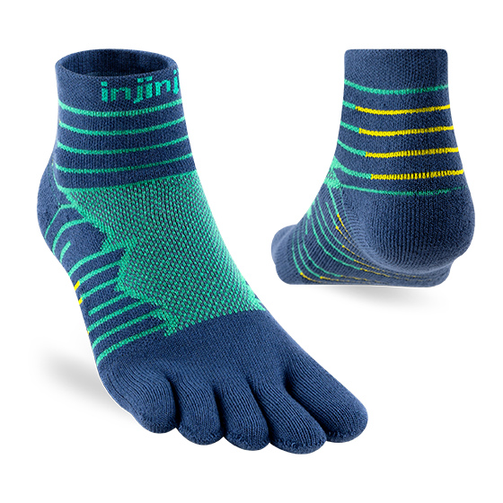 Injinji Ultra Run Mini Crew Mens Poseidon - Barefoot Junkie