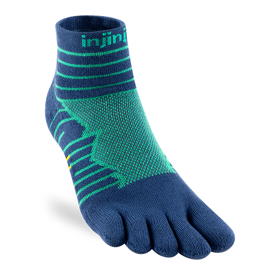 Injinji Ultra Run Mini Crew Mens Poseidon - Barefoot Junkie
