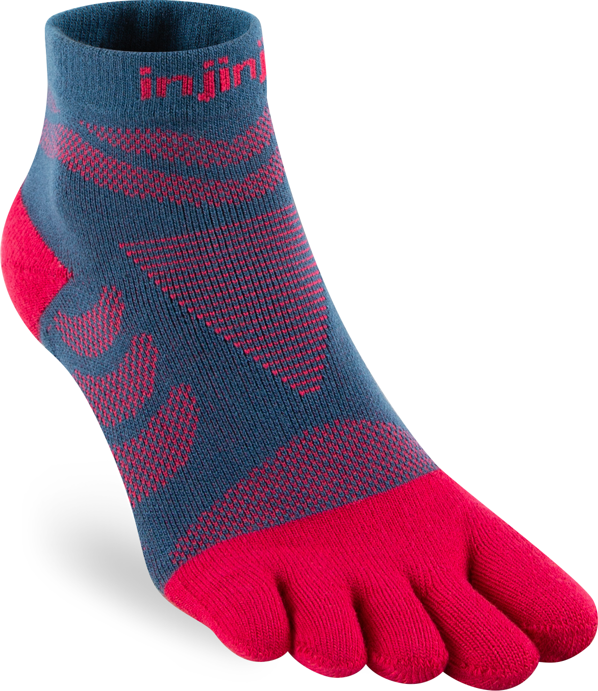 Injinji Toe Socks - Injinji Ultra Run Mini Crew Ladies Berry(NEW 2024) - Barefoot Junkie - Injinji Socks