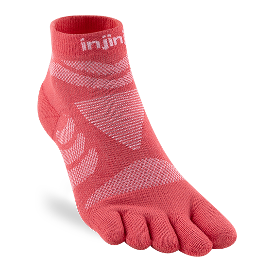 Injinji Ultra Run Mini Crew Womens Coral