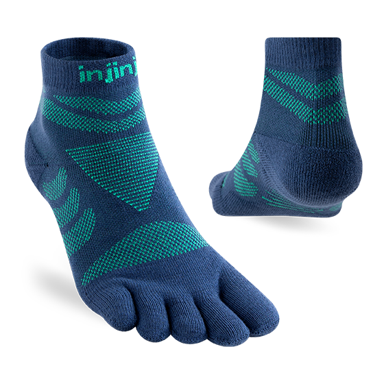 Injinji Ultra Run Mini Crew Womens Poseidon - Barefoot Junkie