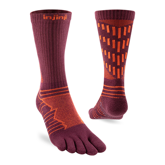 Injinji Ultra Run Crew Mens Mahagony - Barefoot Junkie