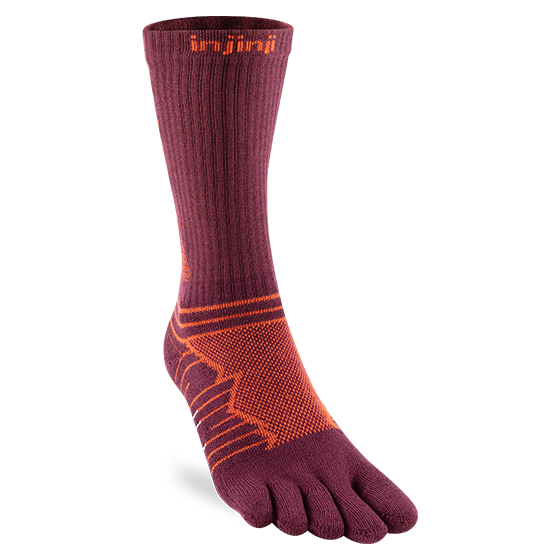 Injinji Ultra Run Crew Mens Mahagony