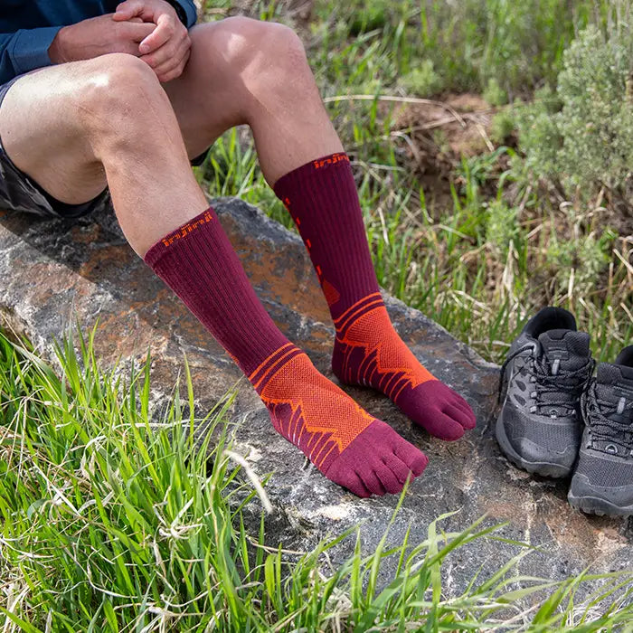Injinji Ultra Run Crew Mens Mahagony - Barefoot Junkie