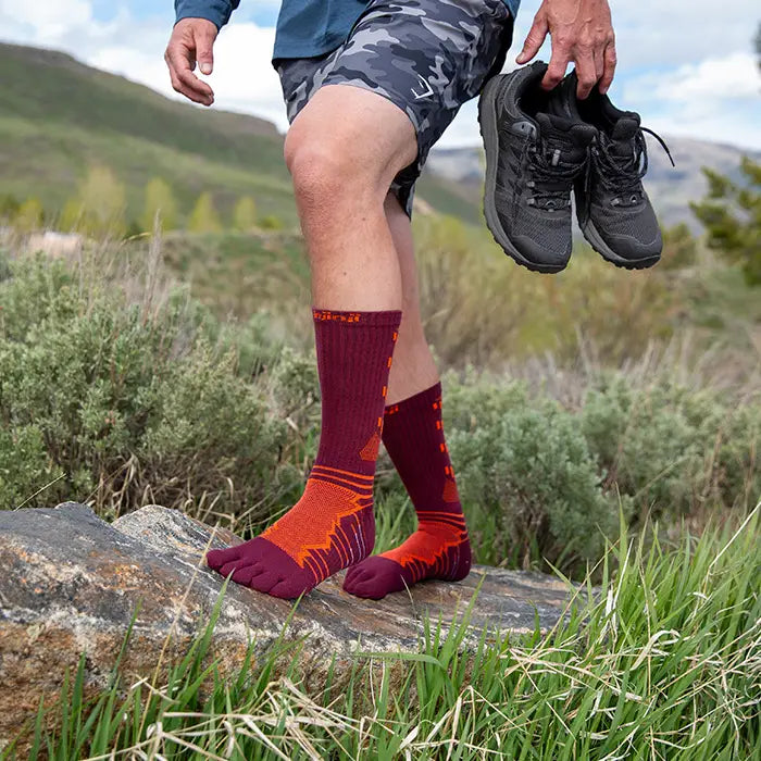 Injinji Ultra Run Crew Mens Mahagony - Barefoot Junkie