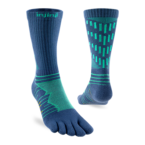 Injinji Ultra Run Crew Mens Poseidon - Barefoot Junkie