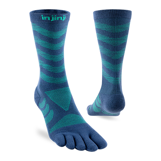 Injinji Ultra Run Crew Womens Poseidon - Barefoot Junkie