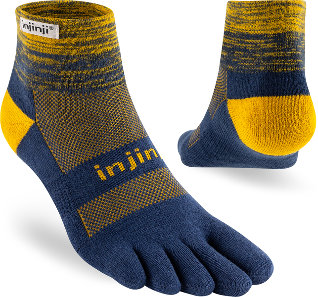 Injinji Toe Socks - Injinji Trail Midweight Mini Crew Moonlit (New AW23) - Barefoot Junkie - Injinji Socks