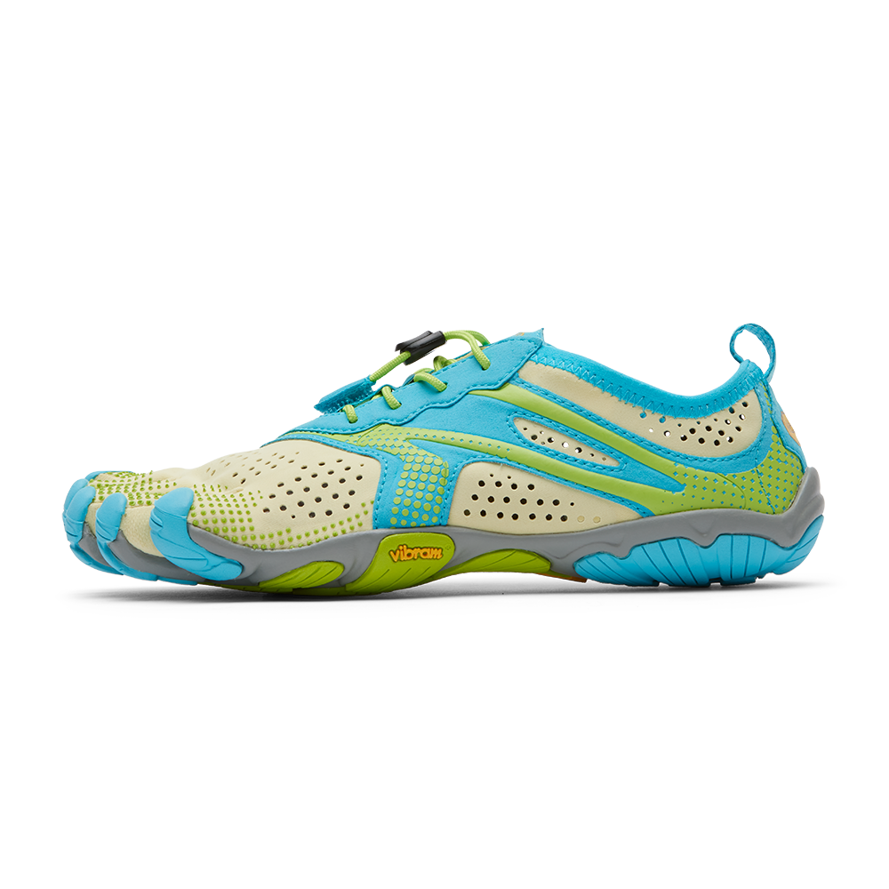 Vibram Fivefingers - V-RUN Womens Lime/Blue (NEW AW23) - Barefoot Junkie - Womens Vibram Fivefingers