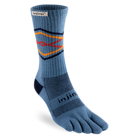 Injinji Toe Socks - Injinji Trail Midweight Crew Midnight Lake (NEW AW23) - Barefoot Junkie - Injinji Socks