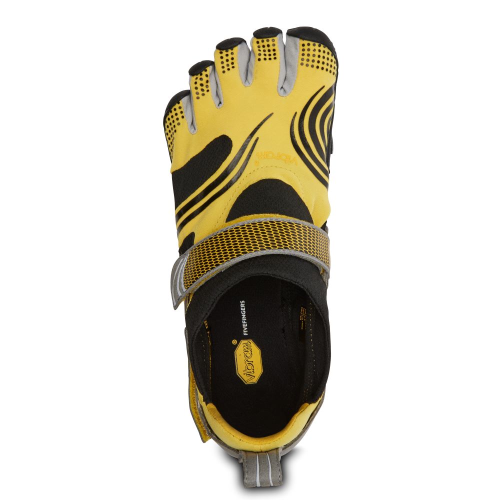 Vibram Fivefingers - KMD Sport Mens Yellow Black Silver - Barefoot Junkie - Mens Vibram Fivefingers