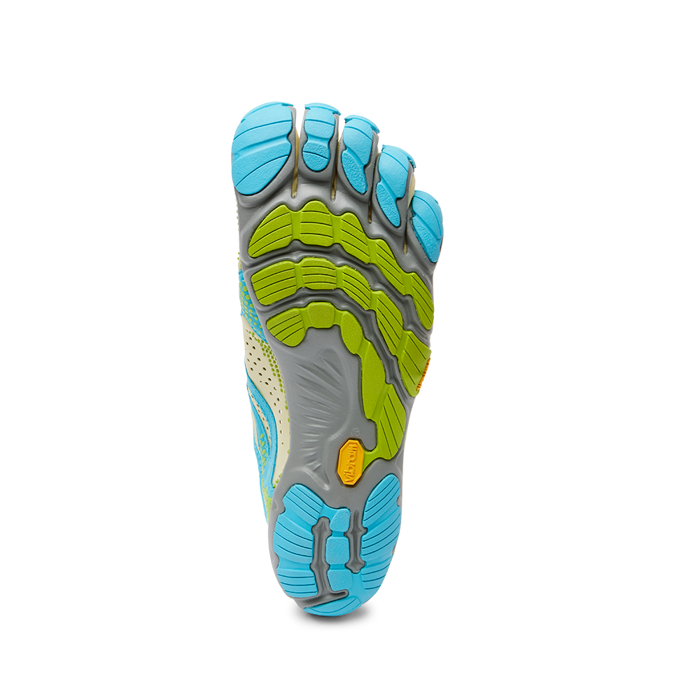 Vibram Fivefingers - V-RUN Womens Lime/Blue (NEW AW23) - Barefoot Junkie - Womens Vibram Fivefingers