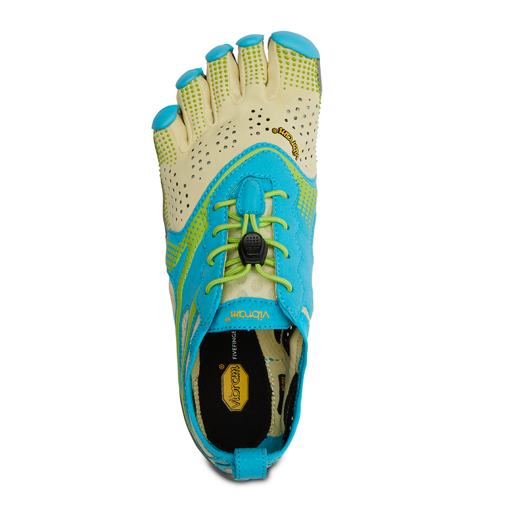 Vibram Fivefingers - V-RUN Womens Lime/Blue (NEW AW23) - Barefoot Junkie - Womens Vibram Fivefingers