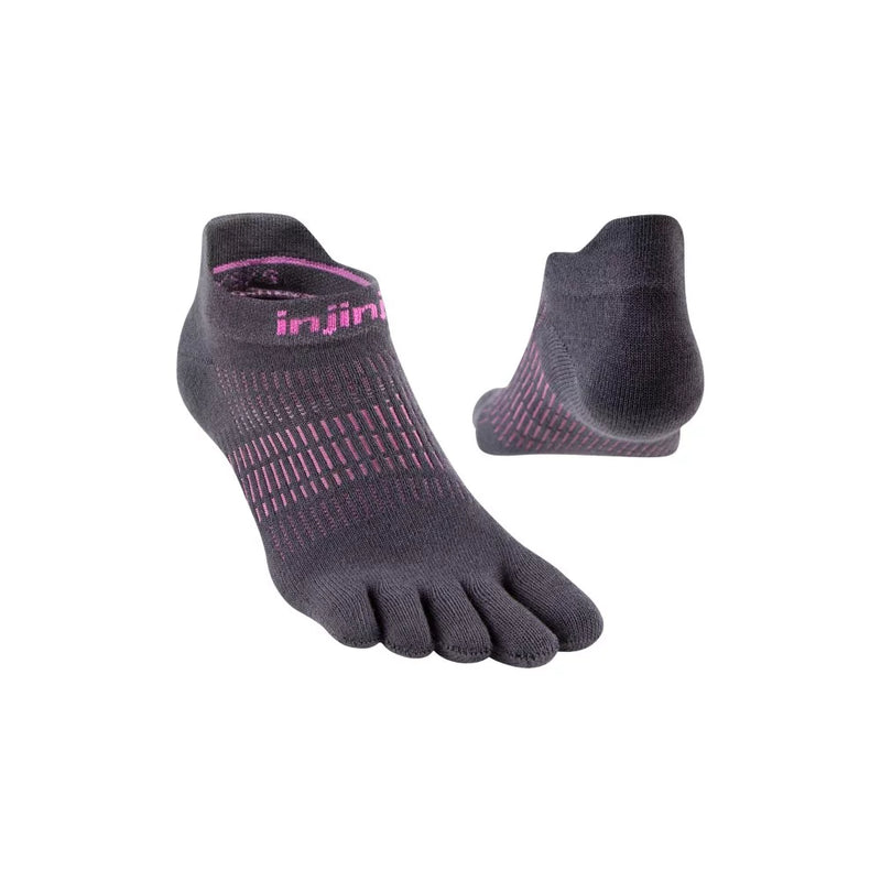 Injinji Run Light Weight No Show Womens Charcoal