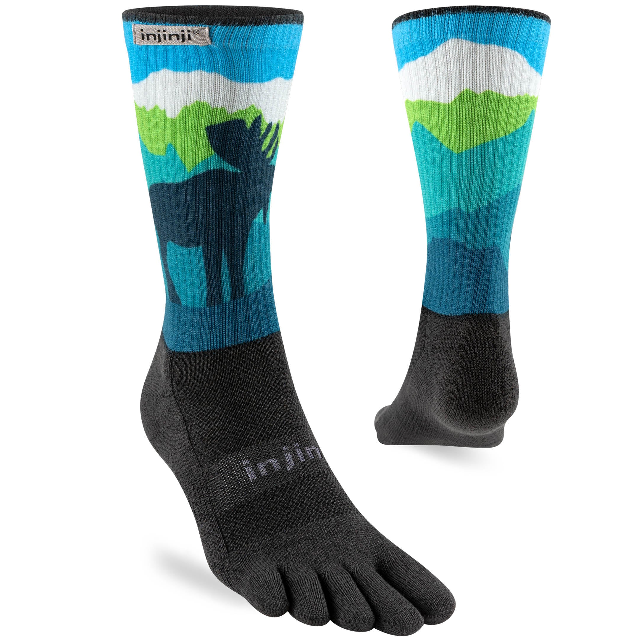 Injinji Trail Midweight Crew Men's Ridgelines (Artist Designed SUMMER24)
