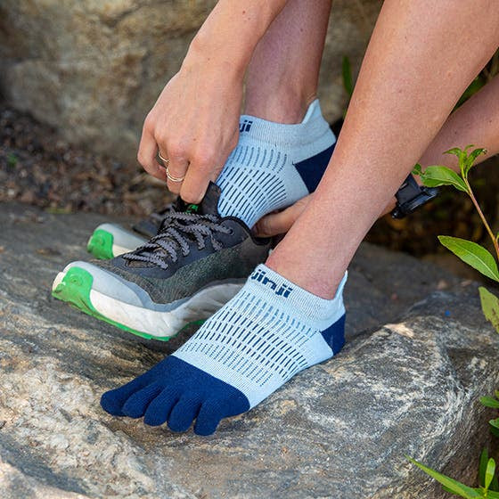 Injinji Run Light Weight No Show Womens Heron