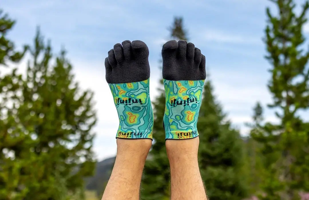 Injinji Run Light Weight No Show Womens Hydro (Artist Designed)