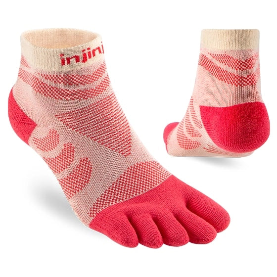 Injinji Ultra Run Mini Crew Womens Peach