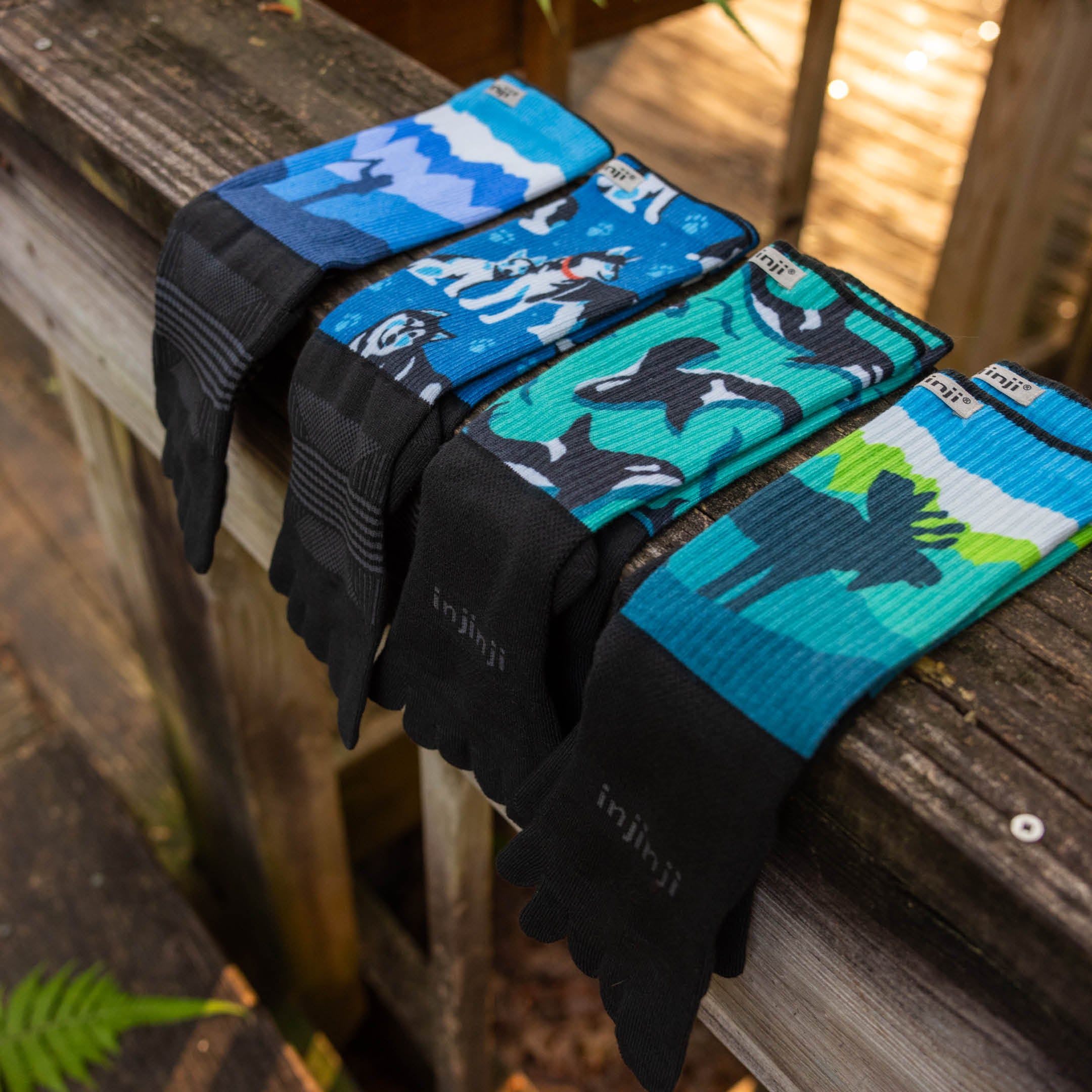Injinji Trail Midweight Crew Men's Ridgelines (Artist Designed SUMMER24)