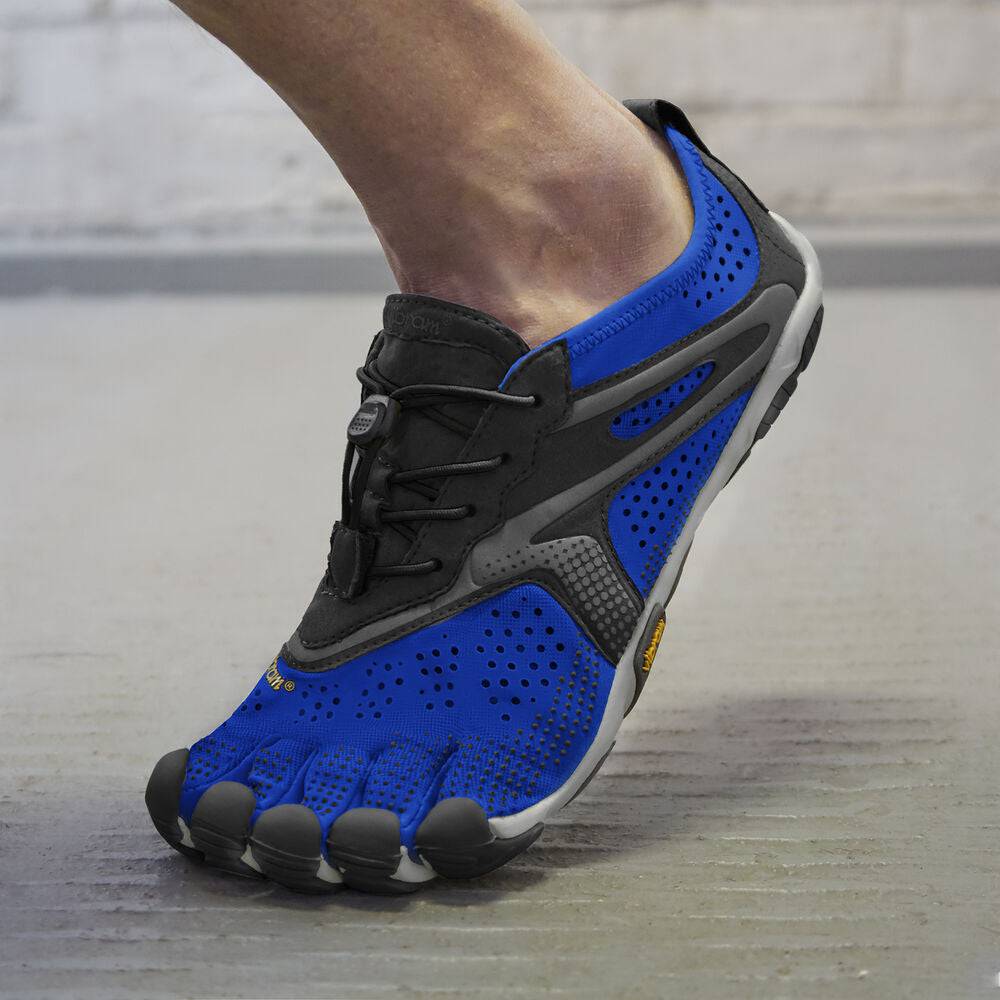 V-RUN Mens Blue Black Barefoot Junkie - Main Image