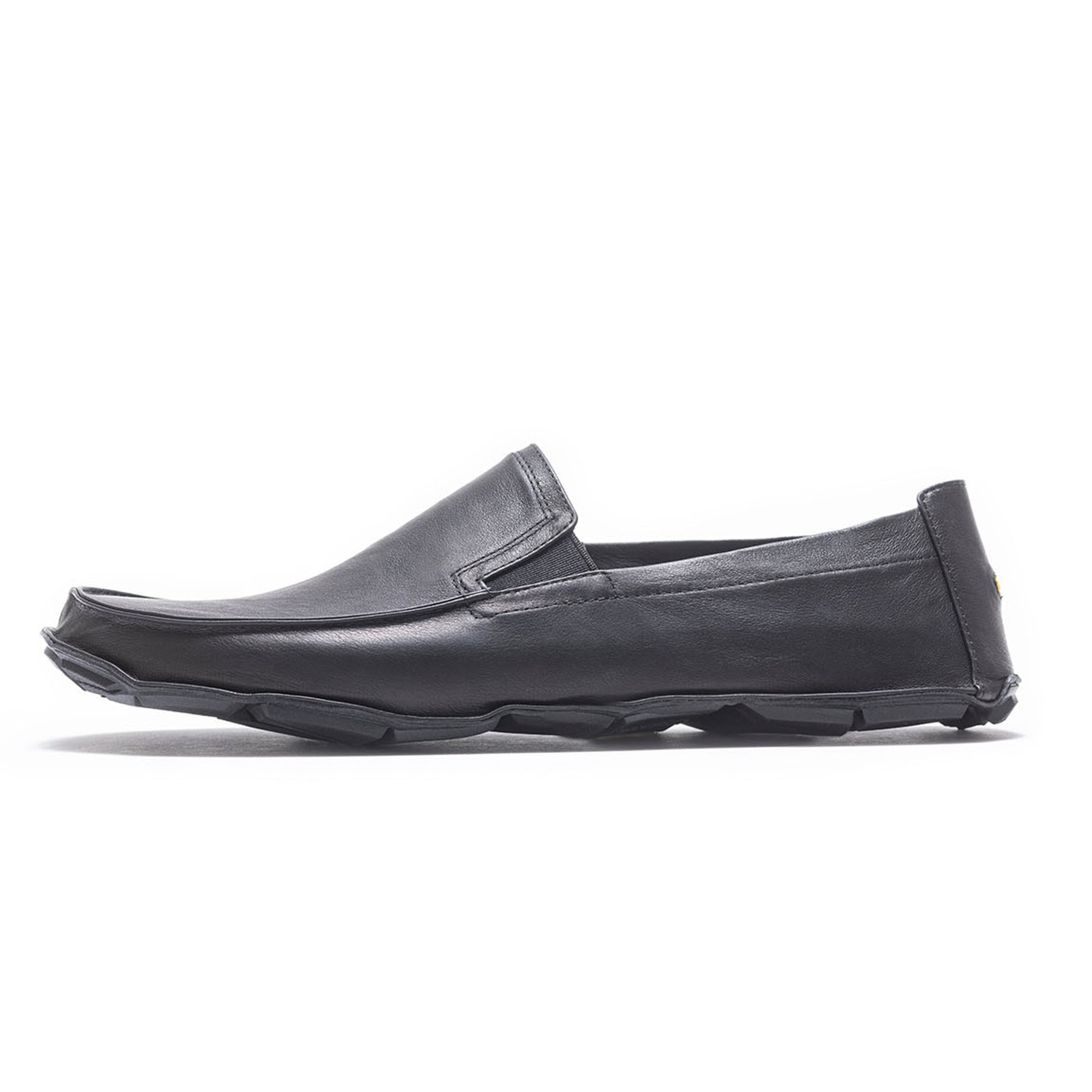 One Quarter Mens Black Leather side