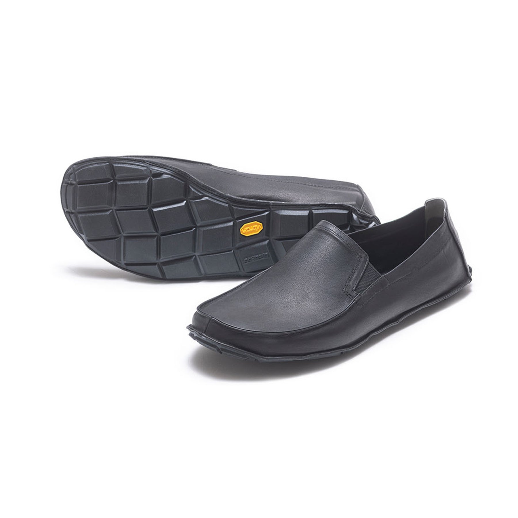 One Quarter Mens Black Leather Main