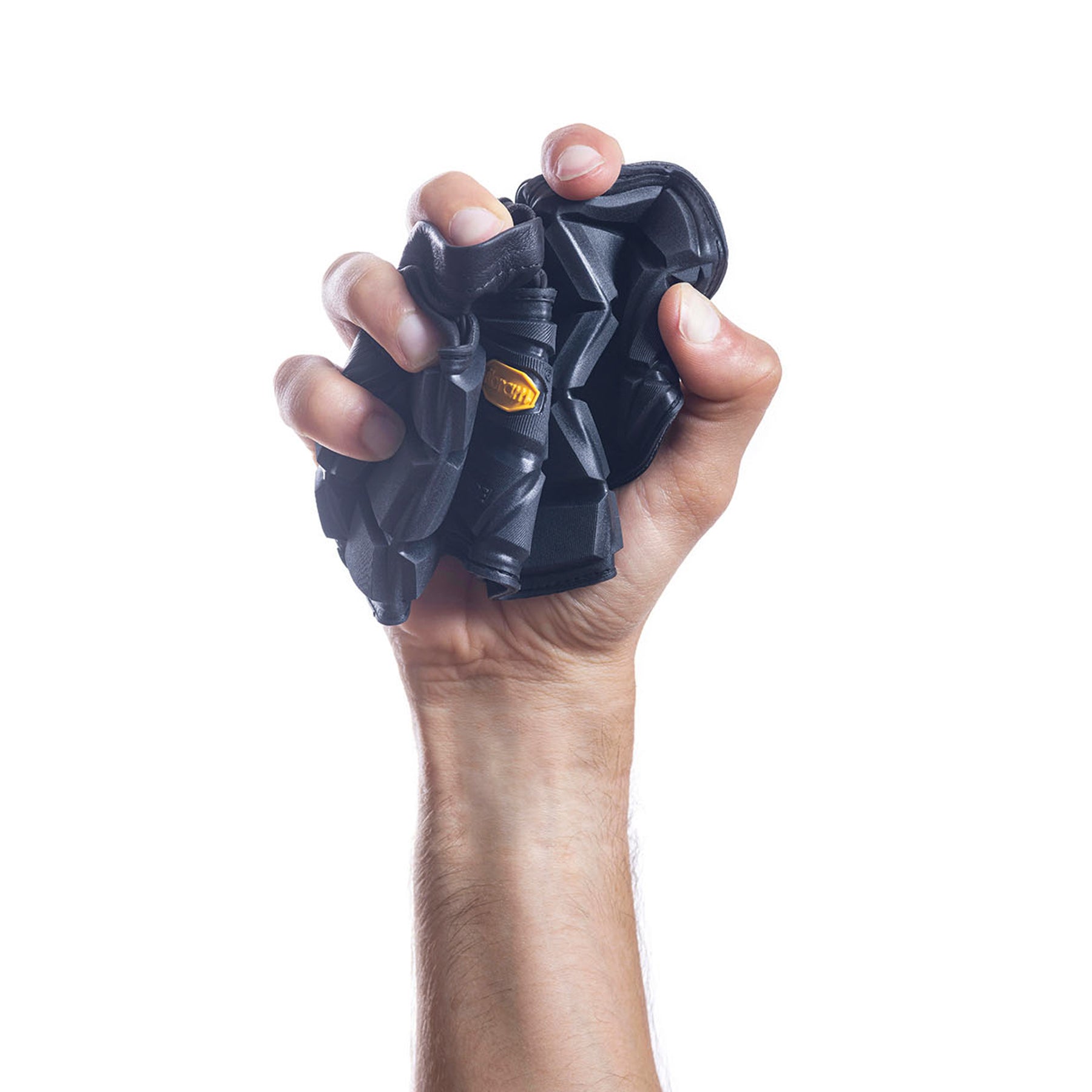 One Quarter Mens Black Leather folded