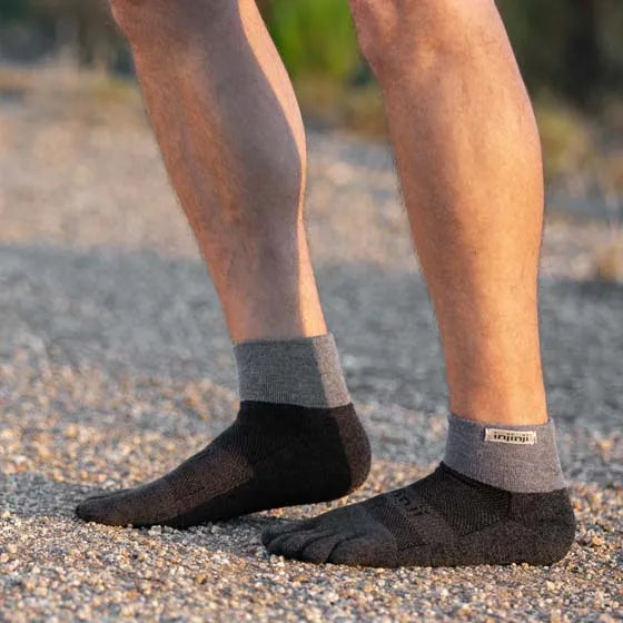 Injinji Trail Midweight Mini Crew Granite Lifestyle
