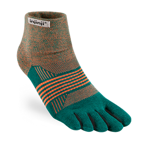 Injinji Trail Midweight Mini Crew Ladies Tidepool (New 2023) - Barefoot Junkie