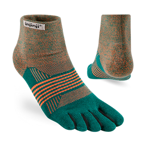 Injinji Trail Midweight Mini Crew Ladies Tidepool (New 2023) - Barefoot Junkie